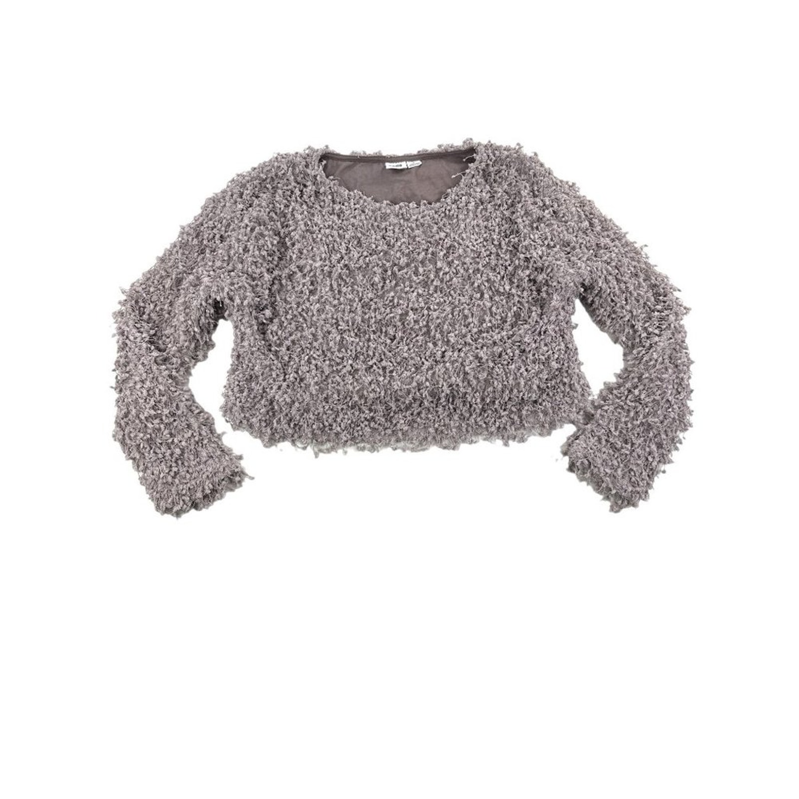 Some Days Lovin - Glorious Cropped Top Sweater In Dove Gray